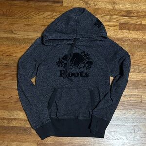 Roots women’s logo hoodie black